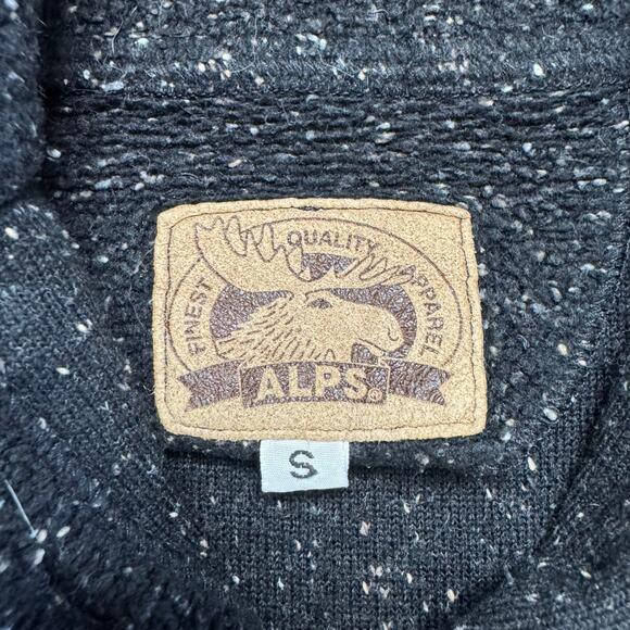 Vintage 90s Black Speckled Fleece Pullover Sweatshirt Oversized Small Women ALPS - Picture 7 of 10